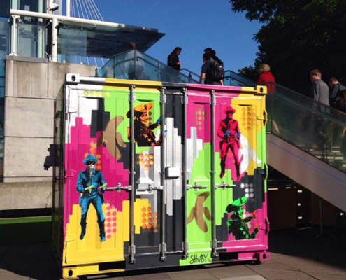Beany Green shipping container, Southbank, 2015
